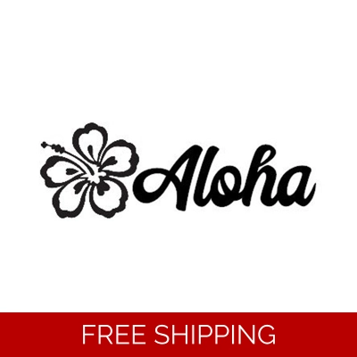 Hawaii state Aloha hibiscus Die Cut Vinyl Decal sticker
